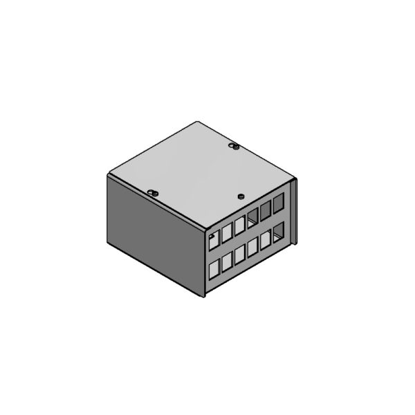 Produktbild MVT 150 120 RAL9016  -  Aufputz Medienverteiler für 12 Keystone (19.4mm Ausschnitt)